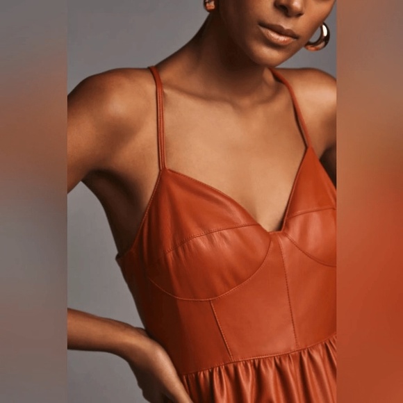 PIlcro faux leather structured dress size 2 - Picture 9 of 9